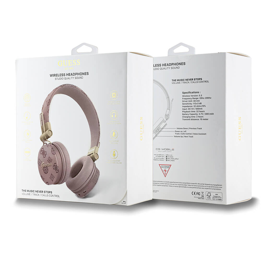 Guess Orjinal Lisanslı PU Desenli Metal El Yazısı Logolu Kulak Üstü Bluetooth Kulaklık - 4 Guess Orjinal Lisanslı PU Desenli Metal El Yazısı Logolu Kulak Üstü Bluetooth Kulaklık - 4